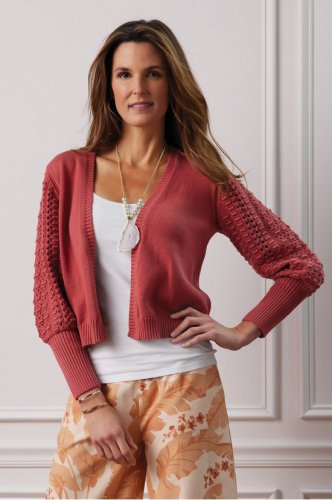 Women Hollyhock Cropped Cardigan