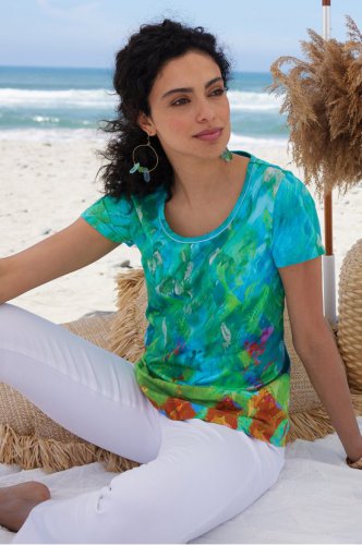 Women Aplonia Foil Printed Top