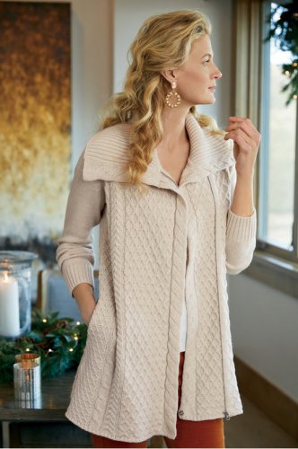 Polara Cable Sweater Jacket