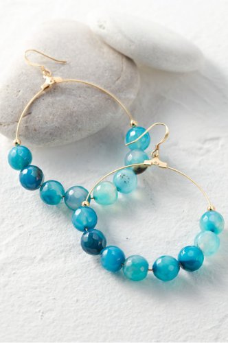 Agate Hoop Earrings