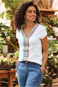 Izabel Embroidered Top