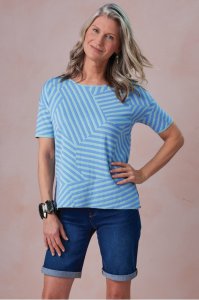 Petites Calliope Stripe Sweater Tee