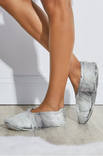 Faux Angora Lavender Spa Footies