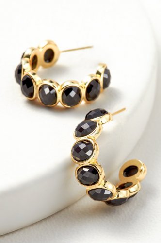 Calista Studded Hoop Earring