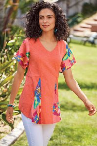 Petites Bird of Paradise Handkerchief Top