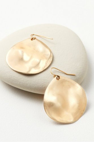 Meza Hammered Disc Earrings