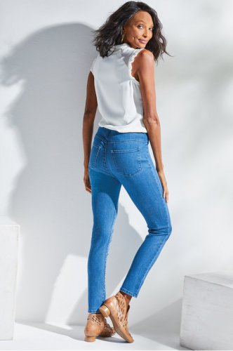 Women The Ultimate Denim Pull-On Skinny Jeans
