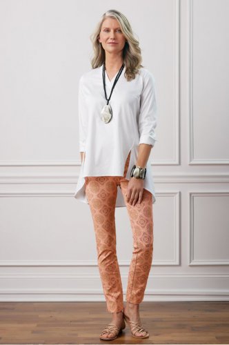 Petites Superla Stretch Pull-On Tile Skinny Ankle Pants