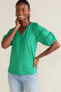 Heidi SUPIMA Puff Sleeve Tee