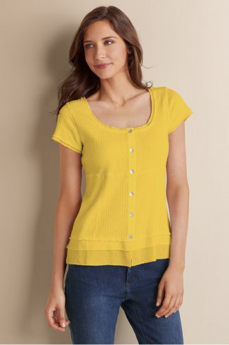 Petites Roma Ribbed Tee