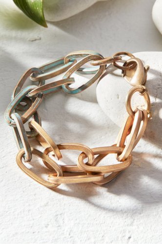 Multi Layer Patina Link Bracelet