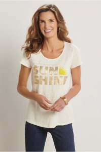Women Shiny Sunshine Tee