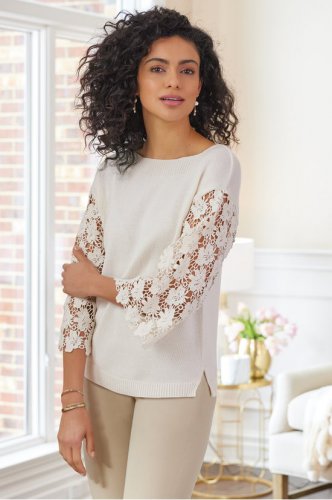 Desiree Eyelet Sweater