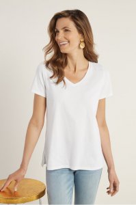 V-Neck Pima Slub Tee