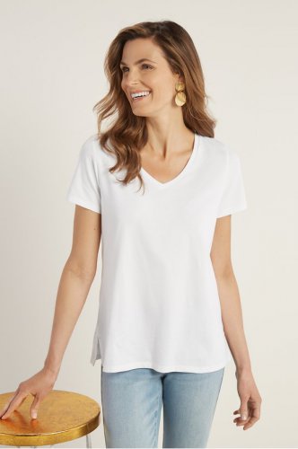V-Neck Pima Slub Tee