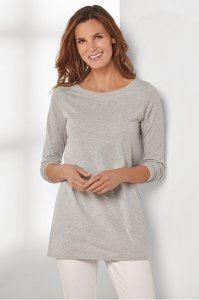 Tiffany Long Sleeve Boatneck Tee