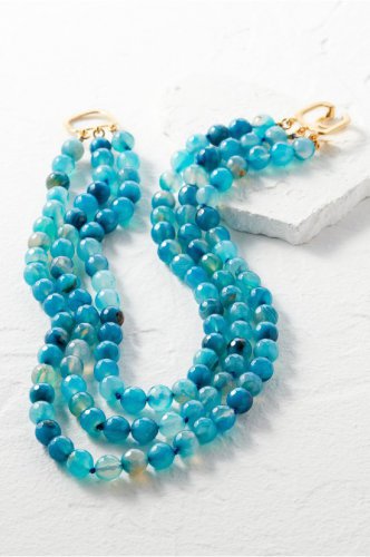3-Strand Agate Necklace