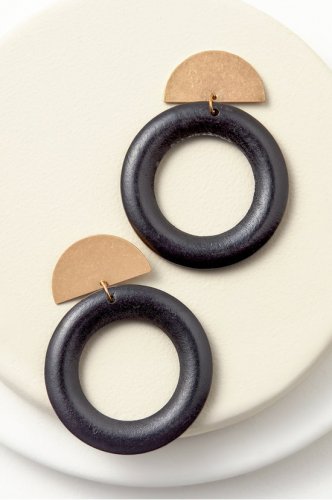 Veronica Drop Hoop Earrings