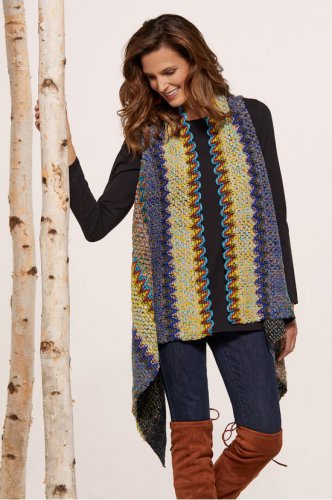 Mixed Yarn Sleeveless Topper