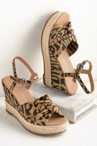 Knotted Wedge Espadrille Sandal