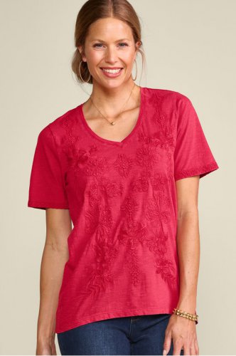 Santorini Embroidered Tee