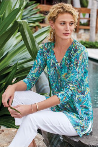 Petites Wild Paisley Top