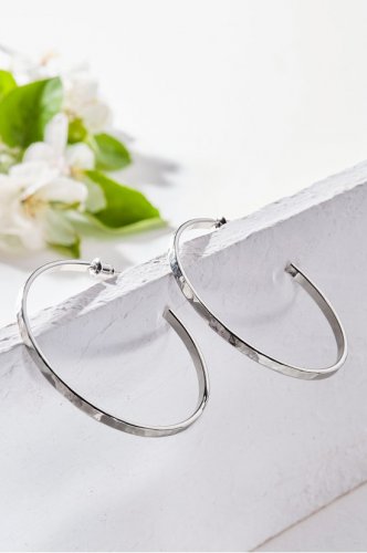Hammered Hoop Earrings