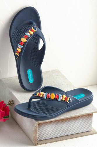 Stone Detail Beach Sandal