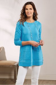Petites Make It Snappy Pullover