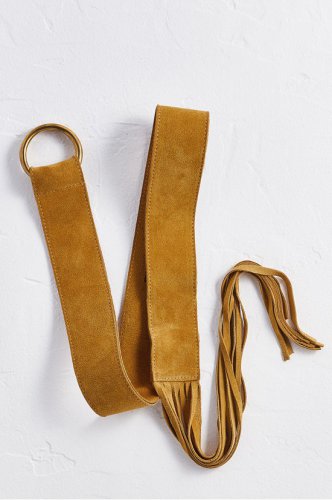 Suede Fringe Sling Belt