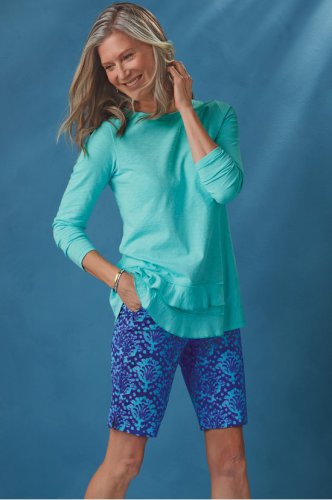 Petites Superla Stretch Pull-On Palladian Shorts