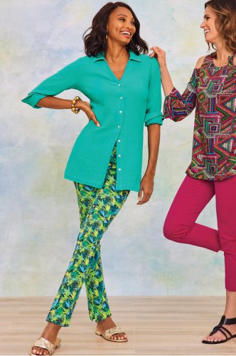 Superla Stretch Pull-On Palmas Skinny Ankle Pants