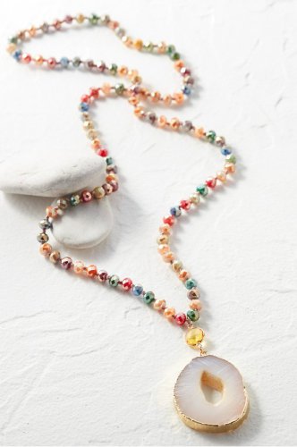 Agate Pendant Necklace
