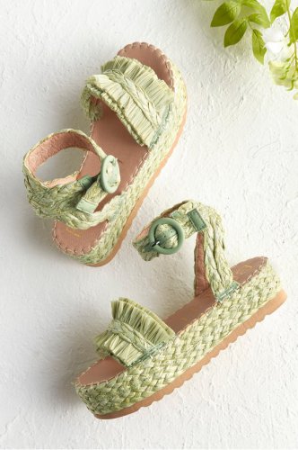 Raffia Ankle Wrap Sandal