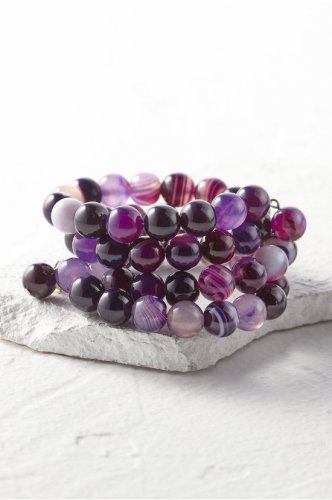Agate Coil Bracelet
