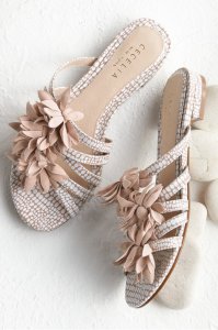 Cecelia NY Floral Spotted Slide