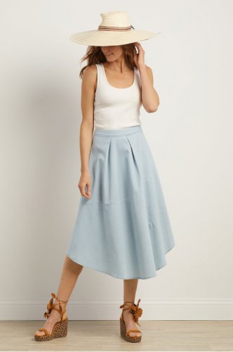 Crescent City Chambray Skirt