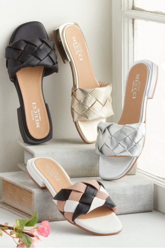 Braided Leather Slide