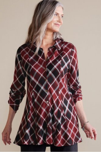 Petites Joelle Plaid Tunic