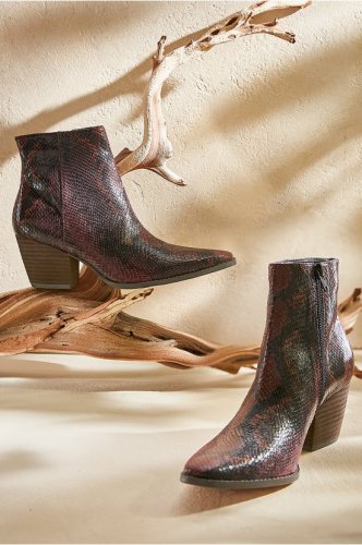 Red Snake Skin Boot