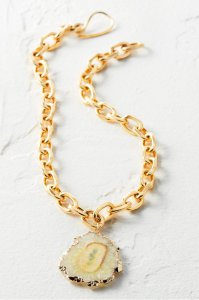 Agate Pendant Chain Necklace