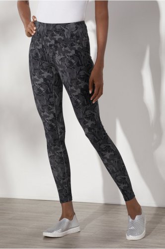Women Must-Have Grey Abstract Leggings