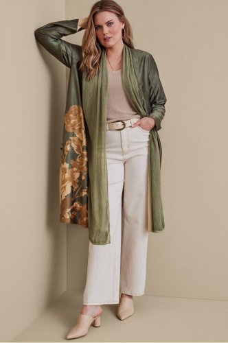 Petites Khalia Faux Suede Topper