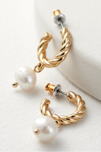 Estella Pearl Mini Hoop Earring