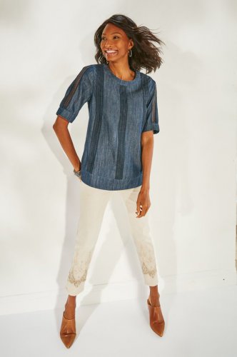 Talls The Ultimate Denim Lace-Hem Jeans
