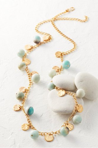 Amazonite Coin Necklace