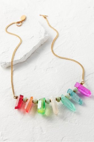 Aura Crystal Drop Necklace