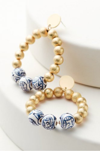 Kita Bead Hoop Earring