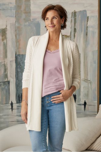 Petites Carolina Pointelle Cardigan