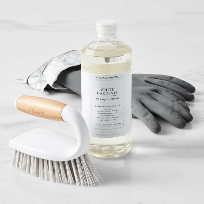 White Gardenia All Purpose Cleaner with Gloves & Full Circle Scrubbing Brush